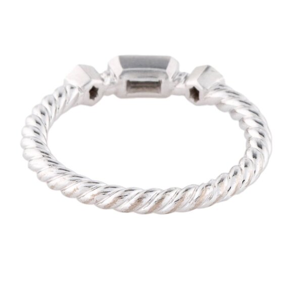 DAVID YURMAN 18K 750 WHITE GOLD DIAMOND NOVELLA STACK BAND RING - Picture 8 of 11